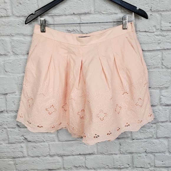 J. Crew Pants - J. Crew Pleated Eyelet Skort in Peach